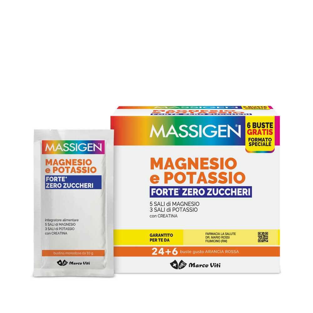 MAGNESIO POTASSIO FORTE ZERO ZUCCHERI 24 BUSTINE + 6 BUSTINE